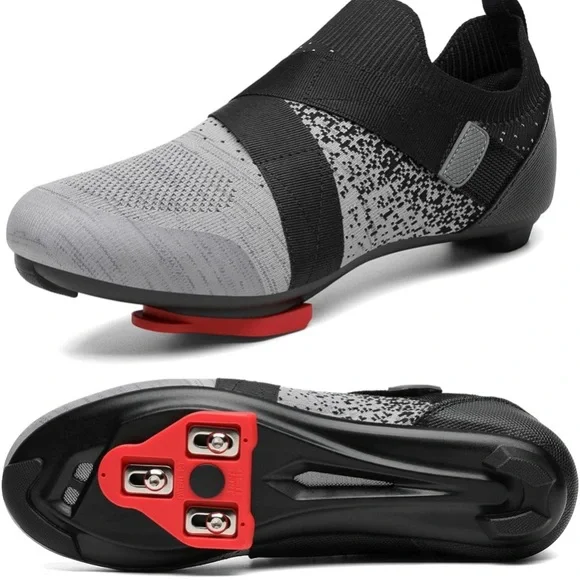 Unisex Cycling Shoes Compatible with Peloton Bike & SPD  Grey size 7 NWT - Picture 5 of 16